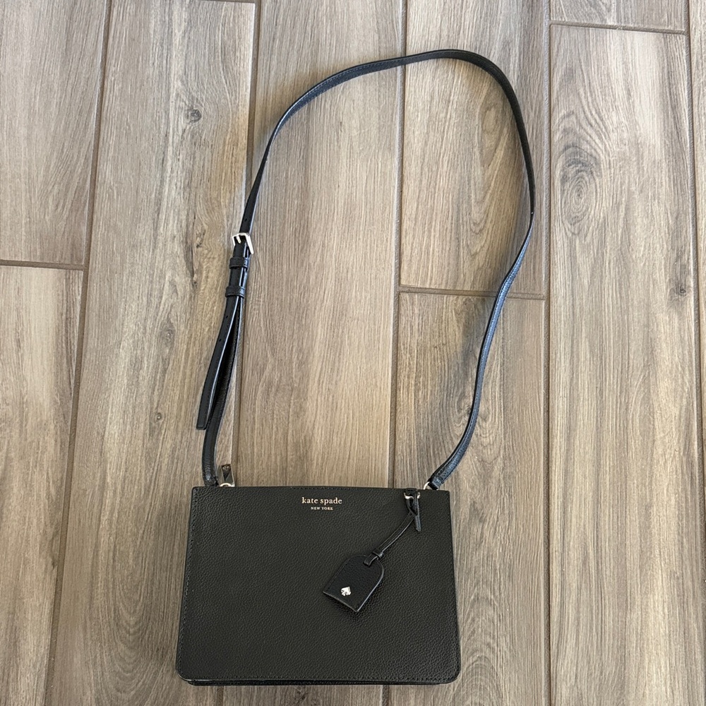 kate spade Black Pebbled Leather Crossbody with Tag